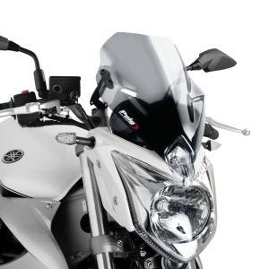 Naken sykkelskjerm egnet for Yamaha XJ6 09-16 røykgrå frontrute Puig New Generation Sport 5026H