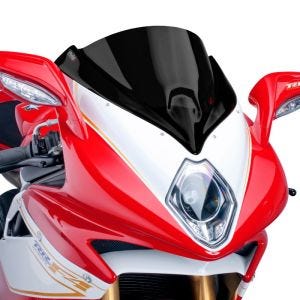 Racing skjerm Z egnet for MV Agusta F4 1000 / R / RR 10-20 svart kåpeskjerm Puig 5256N