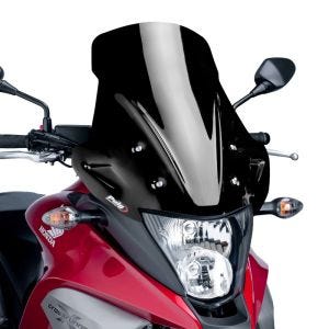 Turskjerm egnet for Honda Crossrunner 11-14 sort frontrute Puig 5639N