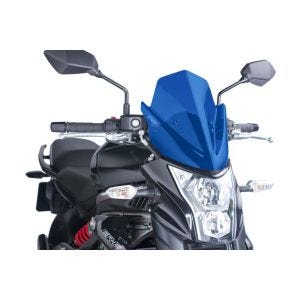 Nakenbike frontrute egnet for Kawasaki ER6N 12-17 Puig 5997A New Generation Sport frontrute blå
