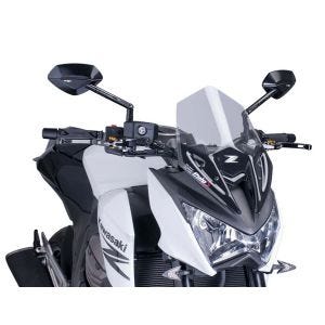 Nakensykkelskjerm egnet for Kawasaki Z 800 13-16 klar frontrute Puig New Generation Sport 6401W