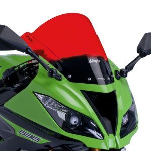 Racing skjerm Z egnet for Kawasaki ZX-6R 09-17 rød kåpeskjerm Puig 6482R