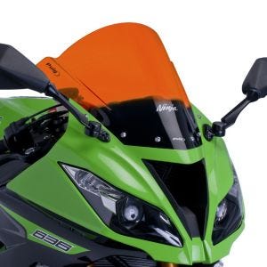 Racing skjerm Z egnet for Kawasaki ZX-6R 09-17 Oransje kåpeskjerm Puig 6482T