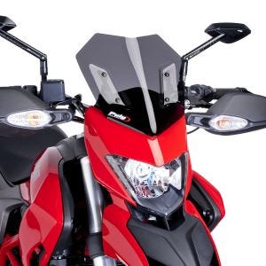 Naken sykkel frontrute egnet for Ducati Hypermotard/SP 939/SP 18 Puig 6489F New Generation Sport frontrute mørk tonet