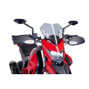 Naken sykkel frontrute egnet for Ducati Hypermotard/SP 939/SP 18 Puig 6489H New Generation Sport frontrute røykgrå