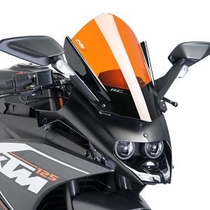 Racing skjerm Z egnet for KTM RC 390 / 125 14-21 Oransje kåpeskjerm Puig 7004T