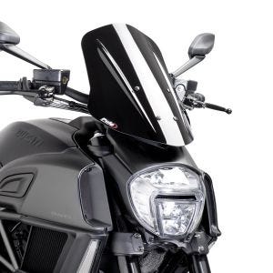 Nakensykkelskive egnet for Ducati Diavel 14 -18 Puig 7570N New Generation Touring svart