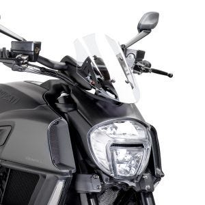Naken sykkelskjerm egnet for Ducati Diavel 14-18 Puig 7592W New Generation Sport klar