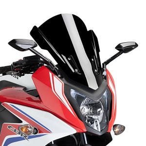Turskjerm egnet for Honda CBR 650 F 14-18 sort frontrute Puig 7595N