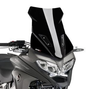 Turskjerm egnet for Honda Crossrunner 15-16 sort frontrute Puig 7626N