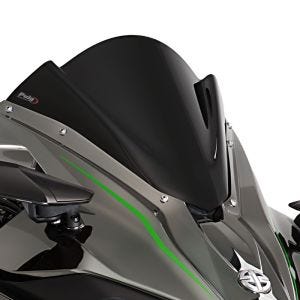 Racing skjerm Z egnet for Kawasaki Ninja H2 15-20 svart kåpeskjerm Puig 7631N