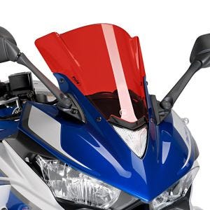 Racing skjerm Z egnet for Yamaha YZF-R3 15-18 rød kåpeskjerm Puig 7649R