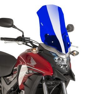Turskjerm egnet for Honda CB 500 X 16-23 blå frontrute Puig 8901A