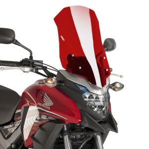 Turskjerm egnet for Honda CB 500 X 16-23 rød frontrute Puig 8901R
