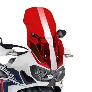 Turskjerm egnet for Honda Africa Twin CRF 1000 L 16-19 rød frontrute Puig 8905R