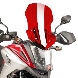 Turskjerm egnet for Honda NC 750 X 16-20 rød frontrute Puig 8910R
