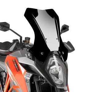 Turskjerm egnet for KTM 1290 Superduke GT 16-18 sort frontrute Puig 8913N