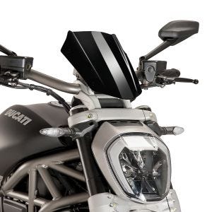 Nakensykkelskive egnet for Ducati X Diavel/S 16-18 Puig 8921N New Generation Sport svart