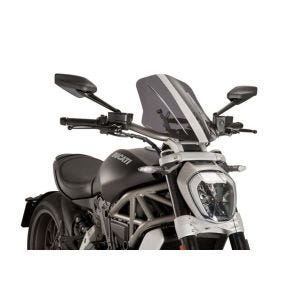 Nakensykkelskjerm egnet for Ducati X Diavel/S 16-18 Puig 8922H New Generation Touring røykgrå
