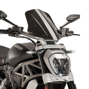 Nakensykkelskive egnet for Ducati X Diavel/S 16-18 Puig 8922N New Generation Touring svart