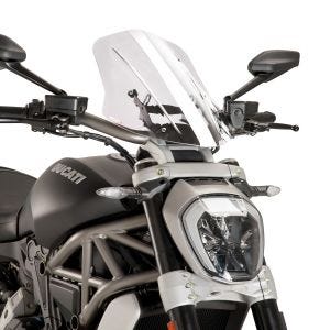 Nakensykkelskjerm egnet for Ducati X Diavel/S 16-18 Puig 8922W New Generation Touring klar