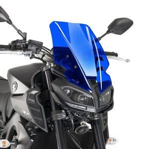 Nakensykkelskive egnet for Yamaha MT09 17-18 Puig 9377A New Generation Touring blå