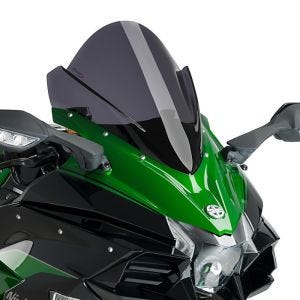 Racing skjerm egnet for Kawasaki Ninja H2 SX 18-24 mørk tonet fairing skjerm Puig 9704F