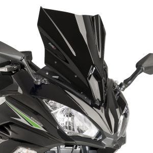 Racing skjerm egnet for Kawasaki NINJA 650 17-19 svart kåpeskjerm Puig 9711N