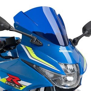 Racing skjerm egnet for Suzuki GSX-R 125 17-21 blå frontrute Puig 9721A