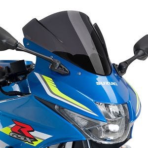 Racing skjerm egnet for Suzuki GSX-R 125 17-21 mørk tonet fairing skjerm Puig 9721F