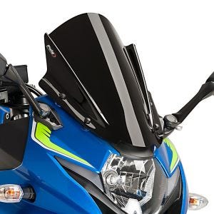 Racing skjerm egnet for Suzuki GSX 250 R 17-19 sort frontrute Puig 9722N