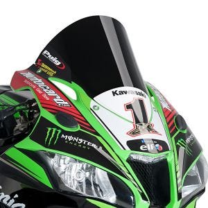 Racing skjerm R egnet for Kawasaki ZX-10R / ZX-10RR 16-24 svart kåpeskjerm Puig 9849N