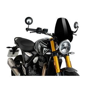 Windschutzscheibe New Generation Sport passend für TRIUMPH SPEED 400 24'-25' schwarz Puig 21933n