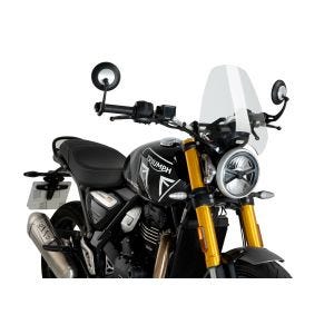 Windschutzscheibe New Generation Sport passend für TRIUMPH SPEED 400 24'-25' transparent Puig 21933w