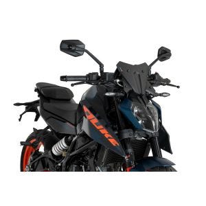 Windschutzscheibe New Generation Sport passend für KTM 125 DUKE 24'-25' mattschwarz Puig 21997j