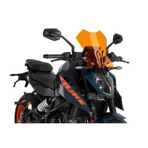 Windschutzscheibe New Generation Touring passend für KTM 125 DUKE 24'-25' orange Puig 21998t