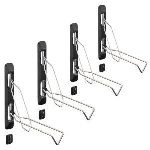 Set 4x Fahrrad Wandhalterung schwenkbar Cranit Fahrradlift passend für 54-70mm Reifenbreite ME84 schwarz