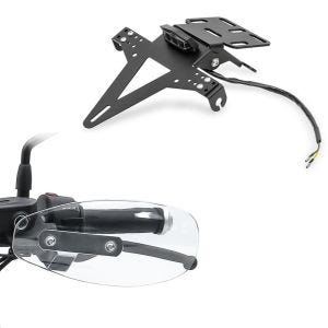 Handprotektoren klar Set mit Motorrad Kennzeichenhalter KH4 Tourtecs_1