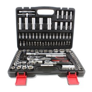 Pipenøkkelsett egnet for Chopper / Custombike Slim Standard 108 deler Tourtecs skralleboks CB49760
