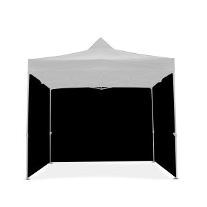 4x paviljongsidevegger 3x3m sammenleggbare Tourtecs teltvegger egnet for racingtelt svart