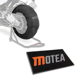 Set Werkstattmatte für Kawasaki Ninja 1000 SX / 650 mit Reifenwärmer 60-80°C Tourtecs_1