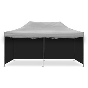 4x paviljong svarte sidevegger sammenleggbare Tourtecs teltvegger egnet for racingtelt 3x6m