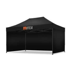 Racingtelt med 4 sidevegger 3x4,5m Tourtecs sammenleggbart for racerbanen MOTEA