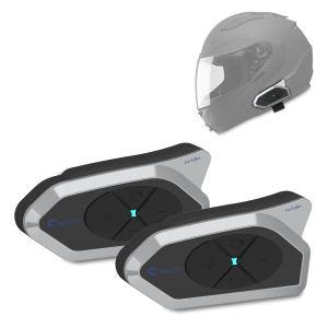 2x intercom motorsykkel Tourtecs GoTalk4 Bluetooth kommunikasjonssystem med headset IP65 trådløst