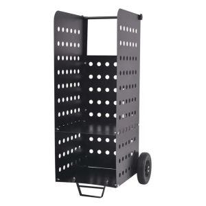 Vedvogn 55 x 45 x 104cm Divit vedstativ stål peistilbehør RE42 svart