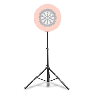 Dartstativ høydejusterbart 140 - 195 cm Cranit stativ egnet for darttavle PL38 svart