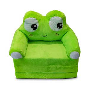 Barne lenestol sammenleggbar Divit PL48 sovesofa for barn med plysj polstret frosk NYHET