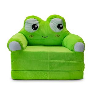 Barne lenestol sammenleggbar Divit PL48 sovesofa for barn med plysj polstret frosk DPL2 NYHET