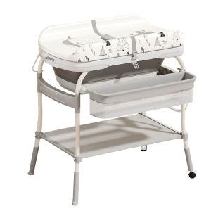 Babybadekar / stellebord BW2 Divit 2 i 1 sett badekar med stellebordsunderlag