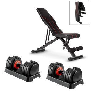 Multifunksjonell skråbenk VS1 justerbar vektbenk + 2x justerbar manual Cranit VH1 manualsett multi-nivå